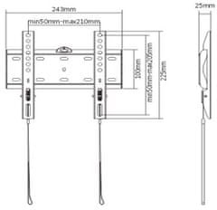 Gembird držák TV, 23"-42" (30kg)