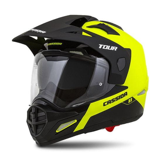 Cassida Enduro přilba Tour 1.1 Dual černo-fluo žlutá Velikost: XS