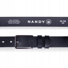 NANDY Pásek z přírodní kůže D35 110-125 - černý
