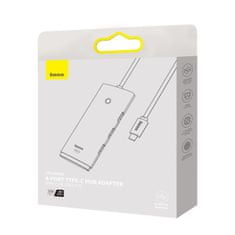 Greatstore Adaptér řady Lite HUB USB-C 4x USB 3.0 1m černý