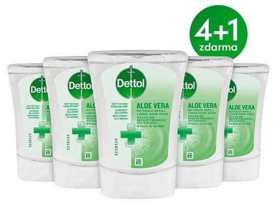 Dettol Náplň do bezdotykového dávkovače Jemná Aloe Vera  250 ml 4+1