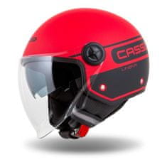 Cassida Otevřená přilba na motorku Handy Plus Linear červeno-černá Velikost: M