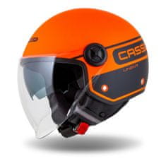 Cassida Otevřená přilba na motorku Handy Plus Linear oranžovo-černá Velikost: M