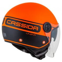 Cassida Otevřená přilba na motorku Handy Plus Linear oranžovo-černá Velikost: M