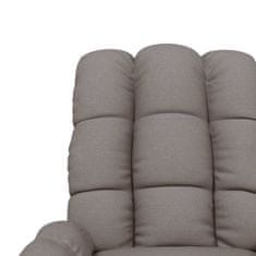 Vidaxl Polohovací křeslo taupe textil