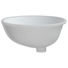 Vidaxl Umyvadlo do koupelny bílé 47 x 39 x 21 cm oválné keramika