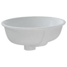 Vidaxl Umyvadlo do koupelny bílé 38,5 x 33,5 x 19 cm oválné keramika