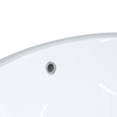 Vidaxl Umyvadlo do koupelny bílé 38,5 x 33,5 x 19 cm oválné keramika
