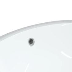 Vidaxl Umyvadlo do koupelny bílé 56 x 41 x 20 cm oválné keramika