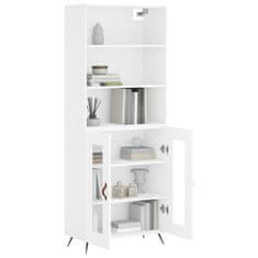 Greatstore Skříň highboard bílá 69,5 x 34 x 180 cm kompozitní dřevo