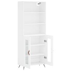 Greatstore Skříň highboard bílá 69,5 x 34 x 180 cm kompozitní dřevo