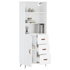 Greatstore Skříň highboard bílá 69,5 x 34 x 180 cm kompozitní dřevo