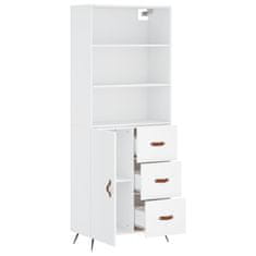 Greatstore Skříň highboard bílá 69,5 x 34 x 180 cm kompozitní dřevo