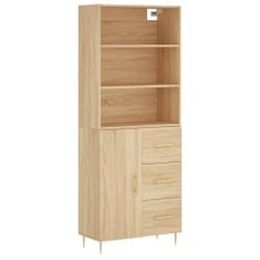 Vidaxl Skříň highboard dub sonoma 69,5 x 34 x 180 cm kompozitní dřevo