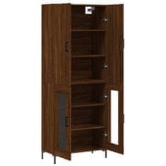 Vidaxl Skříň highboard hnědý dub 69,5 x 34 x 180 cm kompozitní dřevo