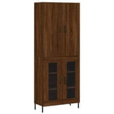 Vidaxl Skříň highboard hnědý dub 69,5 x 34 x 180 cm kompozitní dřevo