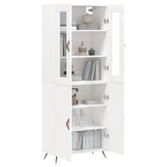 Greatstore Skříň highboard bílá 69,5 x 34 x 180 cm kompozitní dřevo