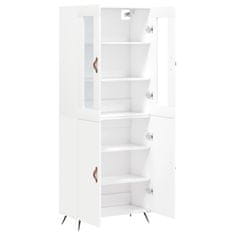 Greatstore Skříň highboard bílá 69,5 x 34 x 180 cm kompozitní dřevo