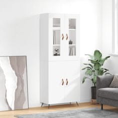 Greatstore Skříň highboard bílá 69,5 x 34 x 180 cm kompozitní dřevo