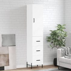 Greatstore Skříň highboard bílá 34,5 x 34 x 180 cm kompozitní dřevo