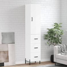 Vidaxl Skříň highboard bílá s vysokým leskem 34,5x34x180 cm kompozit