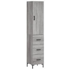 Greatstore Skříň highboard šedá sonoma 34,5 x 34 x 180 cm kompozitní dřevo