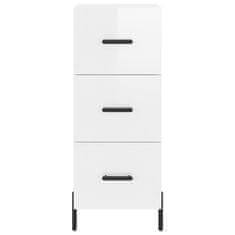 Vidaxl Skříň highboard bílá s vysokým leskem 34,5x34x180 cm kompozit