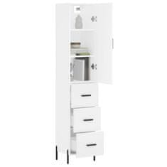 Greatstore Skříň highboard bílá 34,5 x 34 x 180 cm kompozitní dřevo