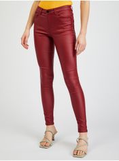 Orsay Vínové dámské skinny fit kalhoty ORSAY XS