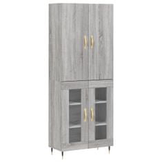 Vidaxl Skříň highboard šedá sonoma 69,5 x 34 x 180 cm kompozitní dřevo