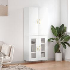 Greatstore Skříň highboard bílá 69,5 x 34 x 180 cm kompozitní dřevo