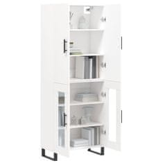 Greatstore Skříň highboard bílá 69,5 x 34 x 180 cm kompozitní dřevo