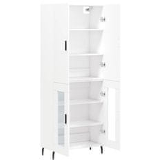 Greatstore Skříň highboard bílá 69,5 x 34 x 180 cm kompozitní dřevo