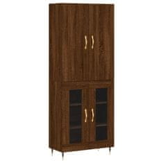 Vidaxl Skříň highboard hnědý dub 69,5 x 34 x 180 cm kompozitní dřevo