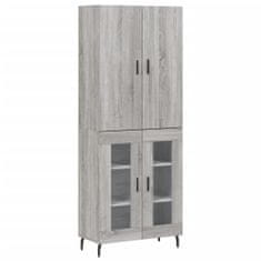 Vidaxl Skříň highboard šedá sonoma 69,5 x 34 x 180 cm kompozitní dřevo