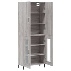 Greatstore Skříň highboard šedá sonoma 69,5 x 34 x 180 cm kompozitní dřevo