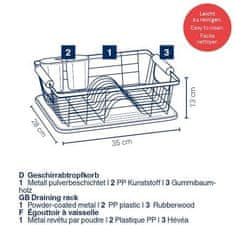 Kela Odkapávač na nádobí Rica kovový černý 35,0x28,0x13,0cm