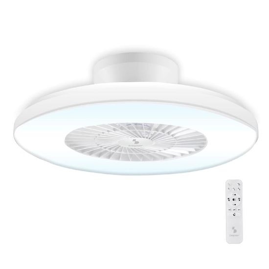 Northix Stropní ventilátor s LED světly ve 3 barvách