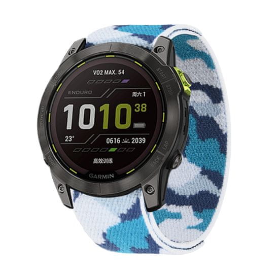 X-Site Řemínek pro Garmin QuickFit nylonový 26mm blue camouflage