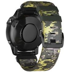 X-Site Řemínek pro Garmin QuickFit nylonový 26mm yellow camouflage