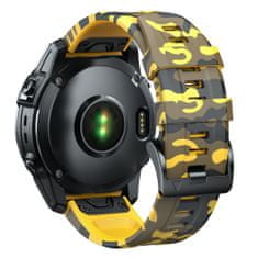 X-Site Řemínek pro Garmin Forerunner 735XT 26mm yellow camouflage