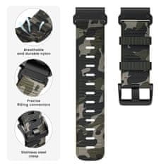 X-Site Řemínek pro Garmin QuickFit nylonový 26mm army camouflage