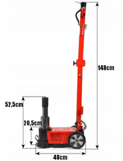 BJC Pojízdný pneumatický hydraulický zvedák 30/15T BJC