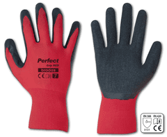 Bradas Pracovní rukavice 9", červeno-černé, volnější střih PERFECT GRIP RED