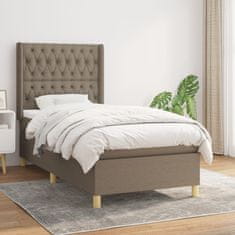 Vidaxl Box spring postel s matrací taupe 90x200 cm textil