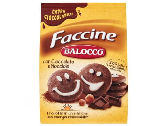 sarcia.eu BALOCCO Faccine - Křupavé italské sušenky s čokoládou a lískovými oříšky 700g