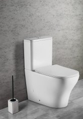 SAPHO BELLO RIMLESS WC kombi, spodní/zadní odpad, bílá PC103WR - Sapho