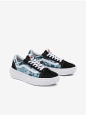 Vans Černo-modré pánské kožené tenisky VANS UA Old Skool Overt CC 43