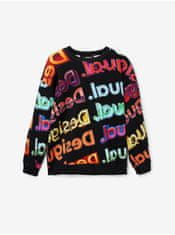 Desigual Černá dětská vzorovaná mikina Desigual Sweat Xocolat 122-128