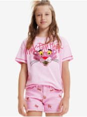 Desigual Růžové holčičí tričko Desigual Pink Panther 110-116